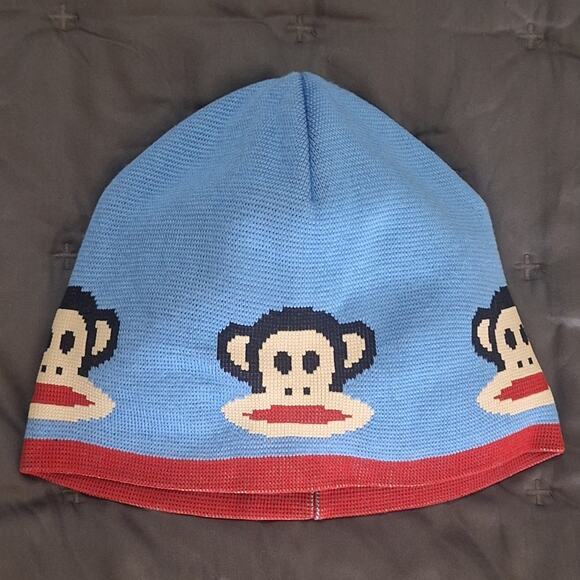 Vintage Y2K Paul Frank Beanie Sky Blue Julius Monkey Youth 4-16 Outdoor Winter - Picture 1 of 6